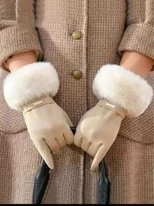 Women's Black Touchscreen Gloves, Waterproof, Soft Warm Wool Lining, Winter Outdoor Gloves, Halloween - Multicolor - View 8