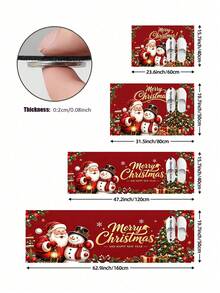 1/2pcs Christmas Kitchen Decor Rug, Santa Claus Pattern Design, Winter Kitchen Rug And Mat, Non-Slip Washable Absorbent Kitchen Accessories Decor Mat, Christmas Holiday Gift! - Multicolor - View 9