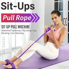 Fitness Yoga Set Stretching Training Band Resistance Band, Elastic Squat Resistance Band For Butt Lift, Multi-Function Foot Pedal Resistance Trainer For Sit-Ups, Elastic Rope Yoga Fitness Equipment - A - View 7
