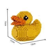 1500-Piece Yellow Duck Building Block Set - STEM Learning Toy, Featuring Interlocking Bricks, DIY Assembly Kit, Creative Toy, Multi-Colored (Yellow/Black/Orange) - Home & Office Decoration / Christmas Gift - Multicolor - View 6
