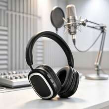 B35s Wireless Headphones 5.3 Over-Ear Bluetooth Headphones, Foldable, Rotatable, Telescopic, Metal Texture, High-End Business Gift, Stereo Channel, Volume Control, Thoughtful Gift, New With Long Standby Time, Supporting AUX/Wireless 2 Connection Modes, Using Type-C Charging Port, Compatible With Smartphones, Tablets And PCs - Black - View 12