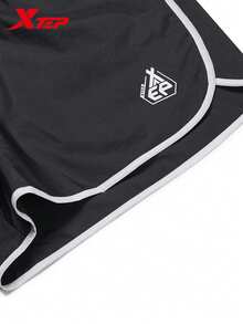 XTEP Woven Shorts | Women's New Ice Silk Cool-Touch Outdoor Sun Protection Sports Shorts, Solid Black - True Black - View 4