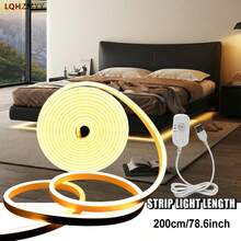 LQHZMYY Motion Sensor LED Neon Light Strip, Adjustable Light Duration, Motion Activated, 5V USB Interface, Constant On/Night Mode/Day Mode, Suitable For Floating Bed, Hallway, Sofa, Under Cabinet, Soft Neon LED Light Strip - Motion Sensor Neon Light - View 15