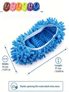 6/4/2/1pc/Set Mopping Socks Slippers, Washable Floor Cleaning Shoe Covers, Soft Microfiber Dusting Mop Socks, Fiber Cleaning Mop Replacement Pads, Unisex S Size, Foot Dust And Hair Removal Sweeping Cleaner, Suitable For Home, Office, Bathroom, Kitchen - Multicolor - View 3