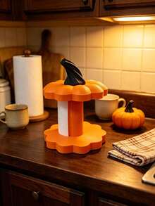 Apple Pumpkin Creative Kitchen Paper Towel Holder, Nordic Style Design Suitable For Stove And Dining Table, Lightweight Non-Slip Stable Paper Dispensing, Fits Daily Cooking And Holiday Gatherings, Designed For Families Who Value Kitchen Aesthetics And Practical Functions, Also A Great Gift For Halloween And Housewarming, A Thoughtful Gift For Yourself Or Friends And Family, Brighten Up Kitchen Storage Details, Add Warmth And Healing To Autumn Home Decor - Multicolor - View 7