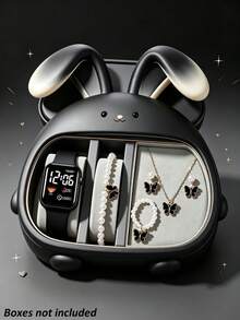 6pcs/Set Jam Tangan Elektronik Layar LED Dekoratif Motif Hati Digital Persegi Elegan & Lucu, Set Perhiasan Kupu-kupu Serasi Termasuk Kalung, Gelang, Anting, dan Cincin. Sempurna untuk Anak Perempuan untuk Dipakai di Pesta, Liburan, dan Acara Lainnya. Juga Pilihan Hadiah Terbaik untuk Ibu dan Teman di Hari Ibu, Kembali ke Sekolah, Paskah, dan Acara Lainnya (Kotak Hadiah Tidak Termasuk) - MultiWarna - View 4