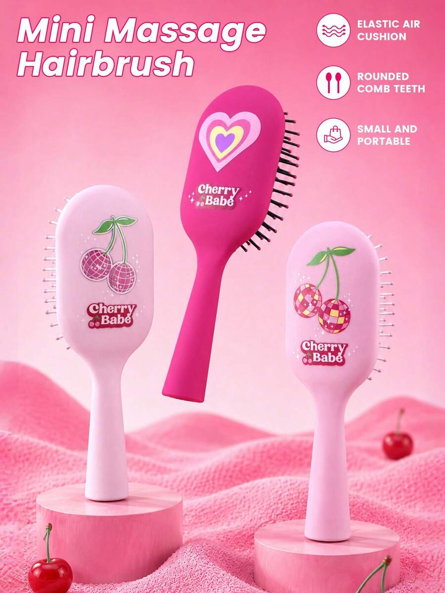 1pc/3pcs Air Cushion Hair Brush, Anti-Static Detangling, Volumizing Styling, Wet & Dry Use, Scalp Massage, Portable & Easy To Clean, Essential Christmas And Halloween Gift - Multicolor - View 1