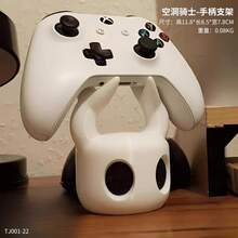3D Printed Black 3D Decorative Figurine, Headphone Game Controller Stand With Matte Texture Craftsmanship, Minimalist Angular Design With White Circular Decoration, Surface Retains Printed Texture. Suitable For Desktop, Desk, Gaming Station As Decorative Display, Unique Niche Desktop Item, Suitable For Collection And Display, Also As Creative Gift For Like-Minded People, High Recognition Design, Holiday Gift - Multicolor - View 4