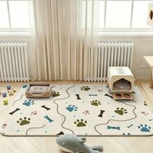 Japanese Style Crystal Plush Cat Mat, Low Maintenance, Non-Slip, Soft Plush, Suitable For Small Dogs And Sofas, Designed For Daily Pet Use, 1pc - Multicolor - View 4