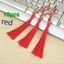 10pcs 8cm Tassel With Jump Ring - Chinese Knot Bookmark And DIY Pendant Ornament, Mini Tassel For Jewelry Making, Earrings And Handmade Decoration - 8cm Loop Tassel - View 13