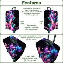 1PC,Flat Print Design,Luggage Cover(Only Luggage Cover, Luggage Not Included),Suitable For 20 To 30 Inch Luggage,Made Of Thickened High-Quality Fabric,Essential Accessory For Your Travel And Checked Luggage. - Multicolor - View 5