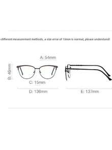 1PC Metal Cat Eye Dual-Color Diamond Decor Indoor Outdoor Photochromic Multi-Use Fashion Versatile Women's Fashion Glasses - A - View 4