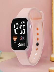 6pcs/Set Jam Tangan Elektronik Layar LED Dekoratif Motif Hati Digital Persegi Elegan & Lucu, Set Perhiasan Kupu-kupu Serasi Termasuk Kalung, Gelang, Anting, dan Cincin. Sempurna untuk Anak Perempuan untuk Dipakai di Pesta, Liburan, dan Acara Lainnya. Juga Pilihan Hadiah Terbaik untuk Ibu dan Teman di Hari Ibu, Kembali ke Sekolah, Paskah, dan Acara Lainnya (Kotak Hadiah Tidak Termasuk) - MultiWarna - View 5