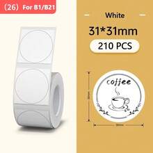 Niimbot Thermal Labels White/Cable/Colored/Transparent Round Stickers Waterproof Self-Adhesive Compatible With B1/B21/B3S Mini Label Printer - Multicolor - View 16