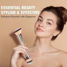 Makeup Brush Dual-Ended Makeup Brush Multi-Function Makeup Brush Foundation Brush Powder Brush Concealer Face Makeup Brush - Champagne - View 2
