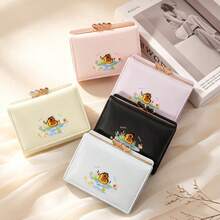 Pearl Bracelet Short Wallet Little Duck Cartoon Playful Women's Multi-Slot Coin Purse Fresh Cute PU Wallet - Multicolor - View 5