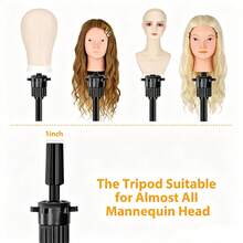 Wig Stand Tripod, Adjustable Wig Head Stand, Mannequin Head Stand For Cosmetology Hairdressing, Wig Stand Tripod With Tool Tray (Mannequin Head Not Included) - View 7