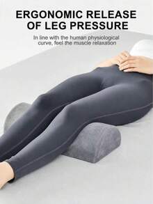 1 Pack Memory Foam Crescent-Shaped Leg Pillow, Adjustable Knee & Ankle Support Cushion, Side-Sleeping Wedge Leg Pillow, Provides Comfortable Support For Back, Hips And Legs, Suitable For Pregnancy Rest, Sofa Use, Office Nap, Travel, Perfect Gift For Moms, Nurses, Elderly, Athletes And Running Enthusiasts - Multicolor - View 2