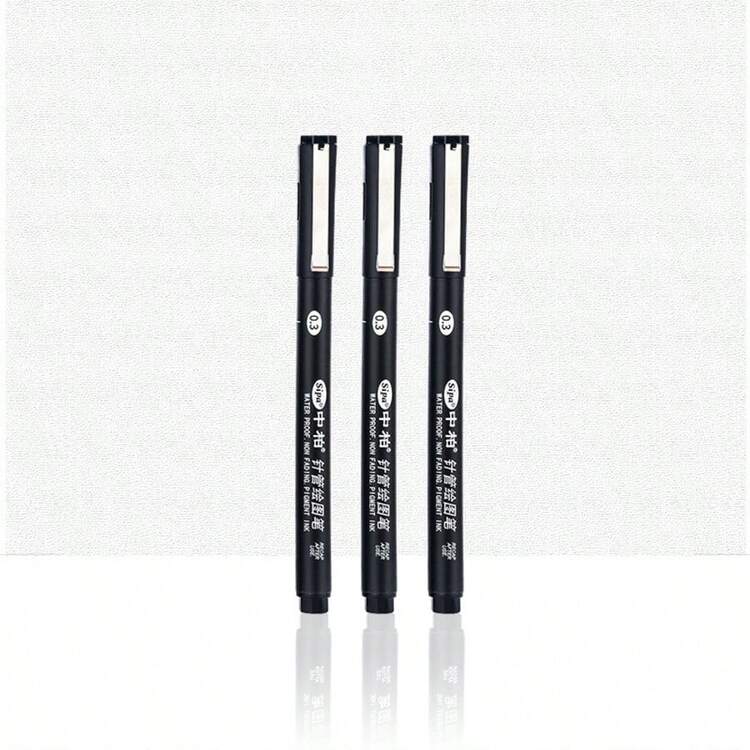 0.3mm 雙線技術製圖筆，專為土木工程與建築製圖設計，亦適用於繪畫、藝術、素描，黑色墨水 - 返校季 - 多款式 - 查看 6