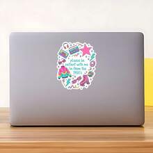 1PC Retro Style Slogan Decal Sticker, Millennial Humor Vinyl Sticker For Kindle Laptop, Waterproof Laptop Sticker For Water Bottle Journal Travel Case, Funny Nostalgic Gift For Friends Coworkers Sibling - Multicolor - View 9