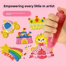 Boys & Girls Holiday Children's DIY Educational Toys, Preschool Creative Toys, 3D Diamond Painting Craft Set, Princess Theme DIY Craft Set, Visual, Intellectual Development, Hands-On, Grasping, Sensory, Hand-Eye Coordination Interactive Toys - Multicolor - View 12