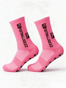 1/5 Pairs Men's Anti-Slip Sports Socks, Rubber Sole Grip Points, Non-Slip Football Socks, For Fitness, Soccer, Training & Daily Wear - Multicolor - View 4