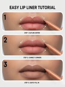 Pudaier 1pc Waterproof Nude Lip Liner Pencil, 3D Lip Contour Pencil, Sweet Valentine's Day Gift - 09 - View 4