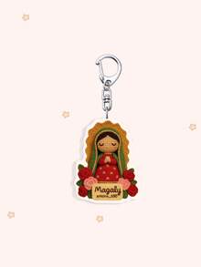 1/6pcs Keychain Set Mary Backpack Charm Unisex Couple Charm Commemorative Gift Car Keychain Blessing And Grace Believer Gift Daily Use Religious Souvenir Ramadan Baptism Wedding - Multicolor - View 6