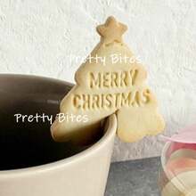Hanging Cup Christmas Biscuit Mold Cartoon Snowhouse Gingerbread Man Cookie Cutter 3D Cookies Fondant Mold Cake Decorating Baking Molds - Pink - View 9