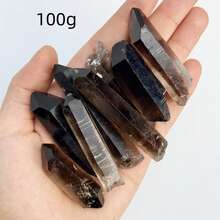 Natural Tea Quartz Crystal Raw Mineral Single Point Column | Smoky Quartz Energy Decor Home Office Feng Shui Stone Mineral Specimen Collection - Multicolor - View 16