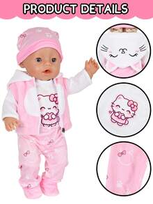 16-18 Inch Children's Doll Clothes Set, Cat & Elephant Animal Element Outfits, Multi-Piece Set To Meet Various Needs, Plush Doll Costume, Reborn Doll Clothing Set, Holiday & Birthday Gift - Multicolor - View 2