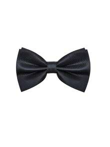 Plaid Adjustable Bowknot, Simple Versatile Bowtie Suitable For Wedding, Party, Cocktail, Banquet - Black - View 2