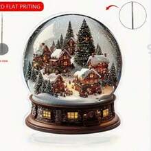 Charming Country Snow Scene Acrylic Decor - Ideal For Christmas, Winter And Thanksgiving Decorations | Perfect For Displaying On Desks, Living Rooms, Bedrooms And More, A Perfect Choice For Christmas Decor - 1PC - View 6