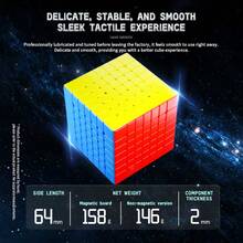 sengso Khối Rubik tốc độ Mosheng Magic Cube không dán nhãn 5x5 6x6 7x7 nam châm, đồ chơi giải đố xoay mượt, thiết kế chống bung, đồ chơi rèn luyện trí não cho trẻ em và người lớn, quà tặng - Nhiều màu - Xem 6