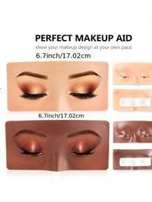 5D Realistic Silicone Eye Makeup Practice Board, Easy To Clean And Reusable Face Painting Practice Tool, Ideal For Artists And Beginners, Perfect For Makeup Artists To Practice Makeup Skills - Red and White - View 4