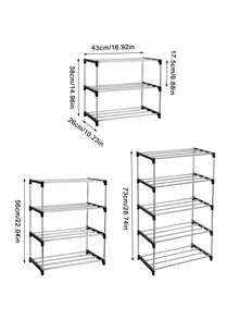 Kệ giày độc lập 3/4/5 tầng bằng thép không gỉ, kệ giày nhiều lớp có thể xếp chồng, kệ lưu trữ nhỏ điều chỉnh được, dễ lắp ráp, tủ lưu trữ đứng sàn, phù hợp cho lối vào, phòng khách, ký túc xá, đồ dùng thiết yếu cho gia đình, lưu trữ và sắp xếp giày - Nhiều màu - Xem 8