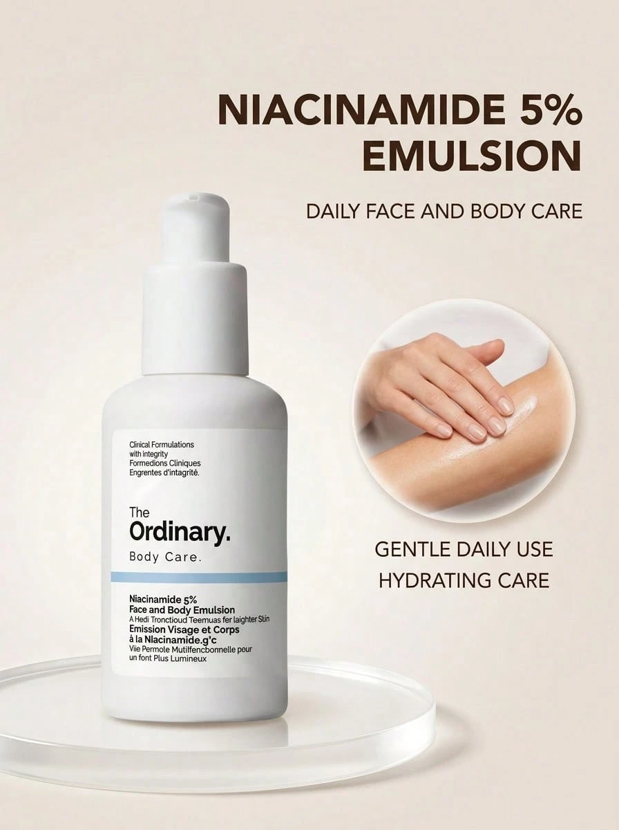 The Ordinary Niacinamide 5% Face And Body Emulsion 100 Ml – Emulsion, Brightening, For All Skin Types, Niacinamide, Suitable For Daily Skincare Routine - White - View 1