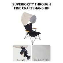 Outdoor Beach Chair Sun Shade, Sun And Wind Protection, Outdoor Sun Protection Equipment, Can Be Clipped To Various Chairs And Sofas, Convenient Equipment For Camping, Picnic And Hiking - Multicolor - View 3