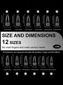 Soft Gel Nail Tips, 12 Sizes Available, Semi-Matte Full Coverage French Style Wearable Nail Patches, Thin Front Thick Back, Better Fit - Clear - View 3