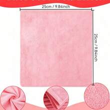 10pcsMicrofiber Cleaning Cloths, Reusable Absorbent Kitchen Dish Towels, Multi‑Purpose Household Cleaning Rags For Countertop Glass Table Washing, Soft Lint‑Free Small Cleaning Towels - Pink - View 12