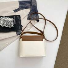 Elegant Box-Shaped Top Handle Handbag, Women's Metal Lock Crossbody Shoulder Bag, Detachable Strap Daily Commute Wallet, Multiple Colors Available - Multicolor - View 4