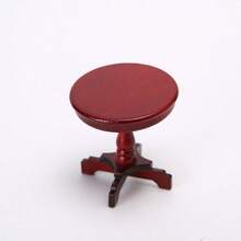 1pc 1:12 Dollhouse Miniature Furniture Model Living Room Micro Scene Whitewood Square/Round Coffee Table, Suitable For Gifts - Multicolor - View 24