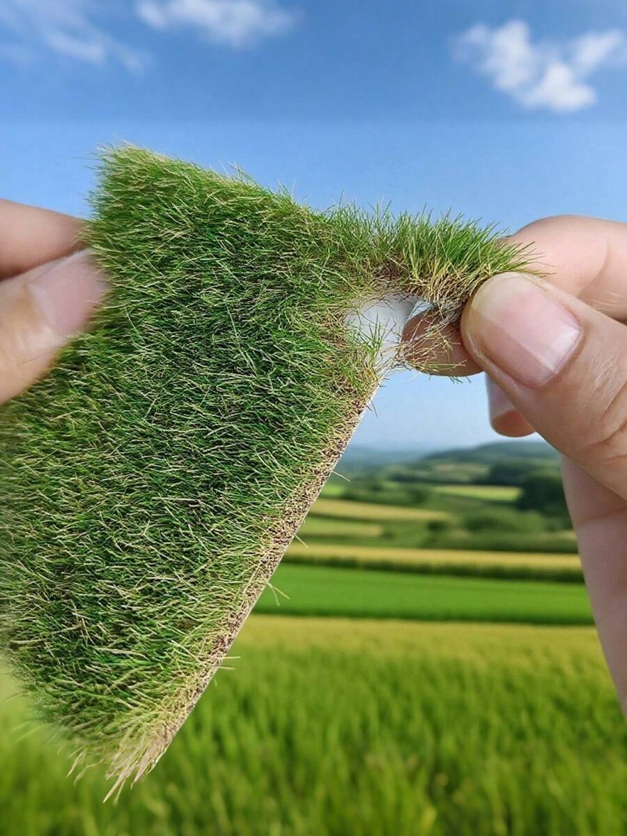1 Box Seasonal Mini Artificial Grass Clump Model, 2.28*3.35in Simulated Sand Table Grass/Miniature Grass Tuft/Fake Grass Ball, Suitable For Various Scene Decoration, Train Track Miniature Landscape Model, Garden Model Landscape And Architectural Scene Layout DIY Material, Miniature Accessories