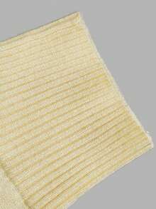 DONICY Cardigan Sweater Rajut Pendek Wanita Warna Kuning Pucat dengan Leher V, Dua Saku Tempel, Kancing Emas, Gaya Tweed Lembut untuk Pemakaian Sehari-hari di Musim Semi dan Gugur - Kuning - View 5