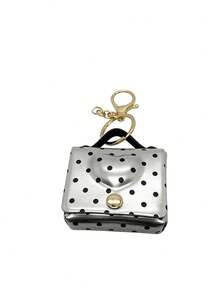 Women's Mini Coin Purse Keychain With Pearl Chain And Small Cherry, Cute Designer Style Handbag Tote Bag Charm Accessory - Multicolor - View 12