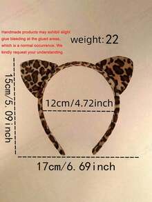 1pc Cute Cat Ear Headband, Party Hair Hoop, Bathroom Face Washing & Makeup Headband - A - View 4