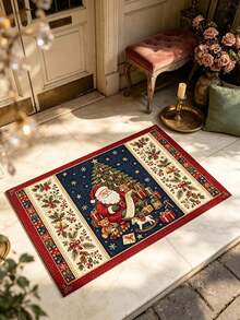 1pc Santa Claus Reading Letter Hallway Runner Rug, Area Rug, Home Decor, Living Room Area Rug, Living Room Home Decor, Room Decor, Washable Rug, Christmas Gift - Multicolor - View 4