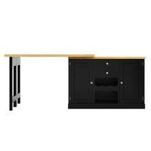 Flieks Extendable Sideboard & Dining Table Combo, 2 Drawers & Snack Rack, Space-Saving Sideboard For Small Flats - Black - View 10