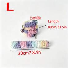 2Pcs Parrot Rope Perch Set, Bendable Macaron Plush Climbing Rope & Straight Bird Standing Stick, 3 Sizes Available, Bird Cage Decor Toy For Budgie Lovebird Cockatiel - Multi-functional Combination - View 7