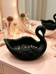 Swan Jewelry Tray, Embossed Wing Design Jewelry Storage Dish, Ins Style Pure White Desktop Organizer, Entryway Key Holder, Vanity Earring & Necklace Organizer, Romantic Wedding Decor Ornament,Wedding Decor/Gift, Holiday Gift - Multicolor - View 10